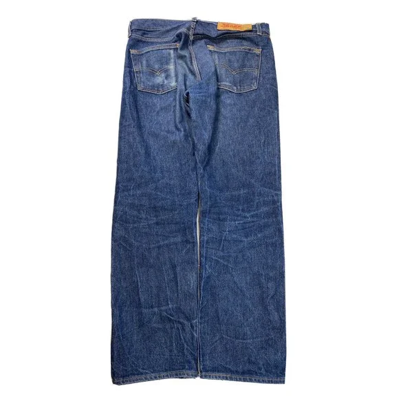 Levi's Men's Dark Wash 501 Button Fly Straight Leg Jeans Sz 31x30 - Picture 2 of 4